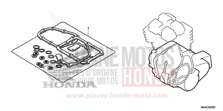 DICHTUNG SATZ B von Integra 750 CANDY CHROMOSPHERE RED (R381) von 2018